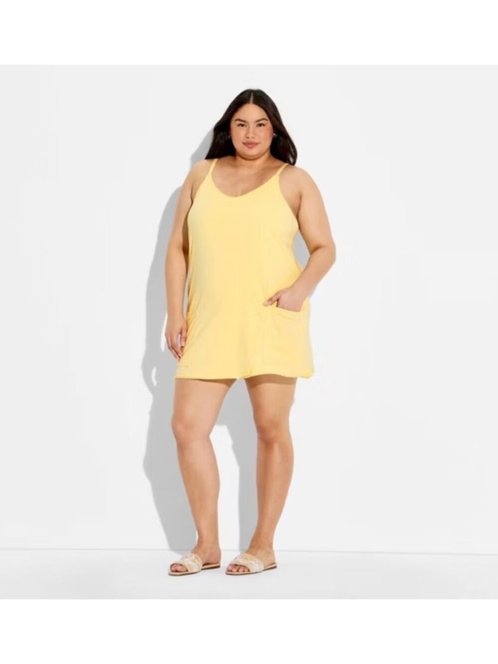 Women's Romper Dress - Wild Fable Light Yellow S